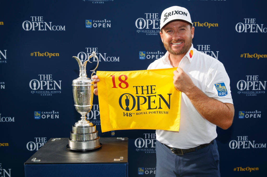 Graeme McDowell celebrates qualifying for The 148th Open